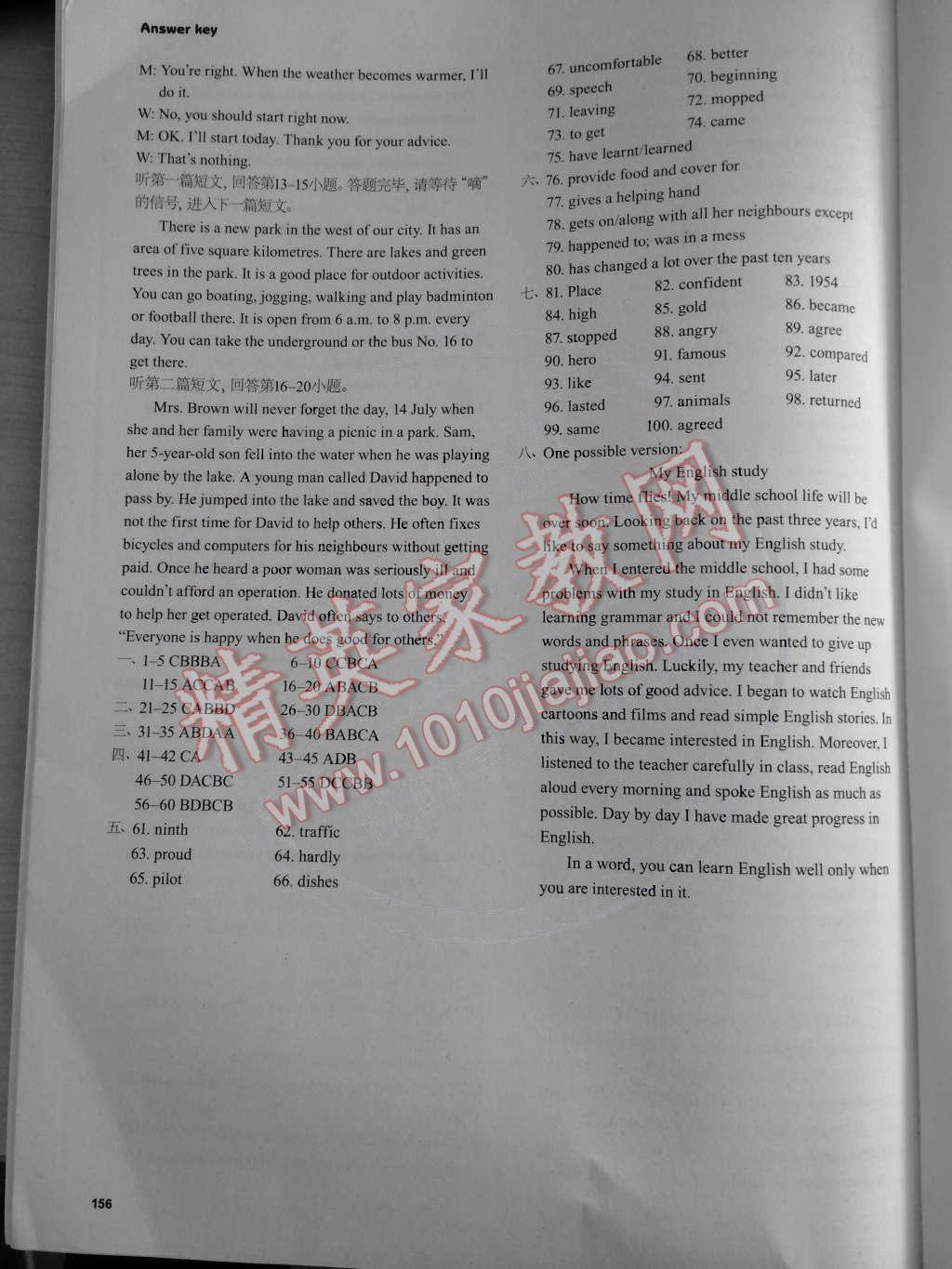 2015年初中英语课课练九年级下册译林版 第20页