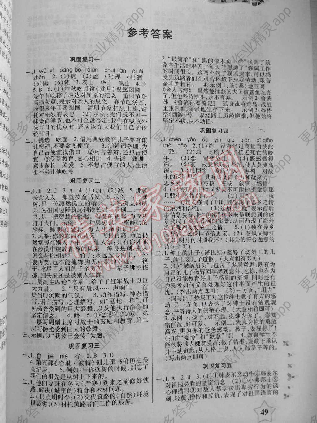 2015年新课标快乐提优寒假作业八年级语文苏