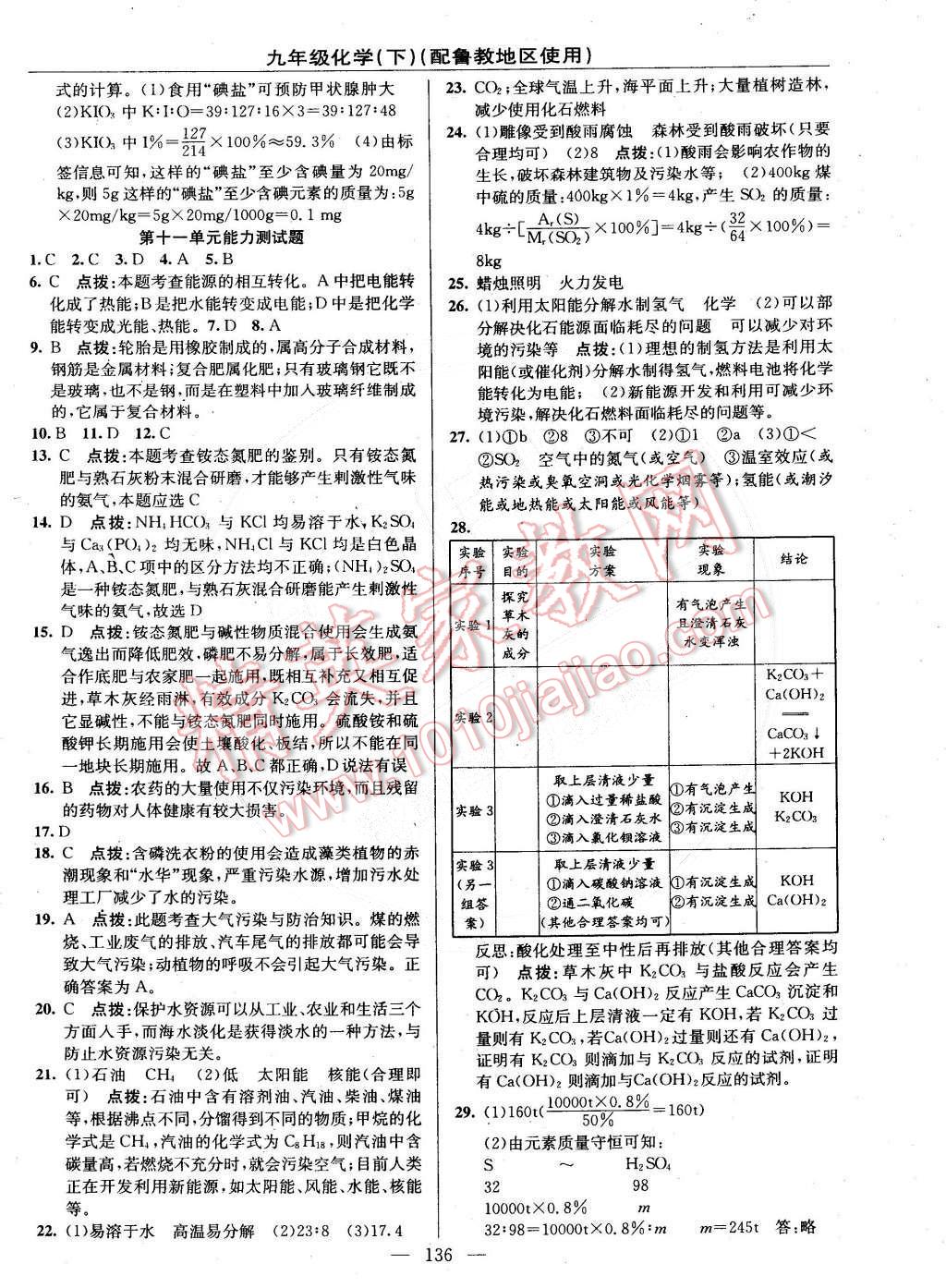 2015年黃岡金牌之路練闖考九年級化學下冊魯教版 第22頁