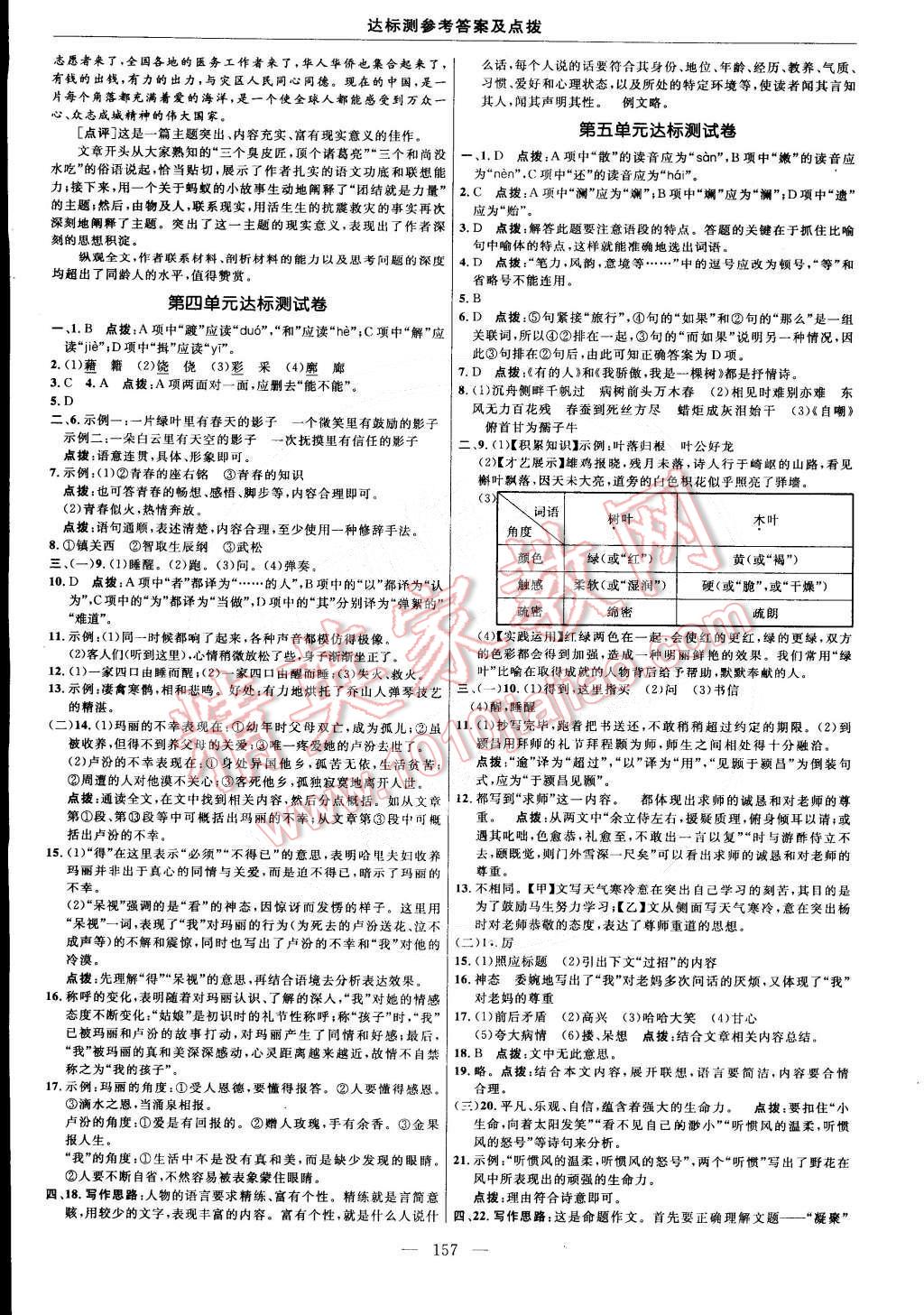 2015年點(diǎn)撥訓(xùn)練八年級(jí)語(yǔ)文下冊(cè)蘇教版 第3頁(yè)