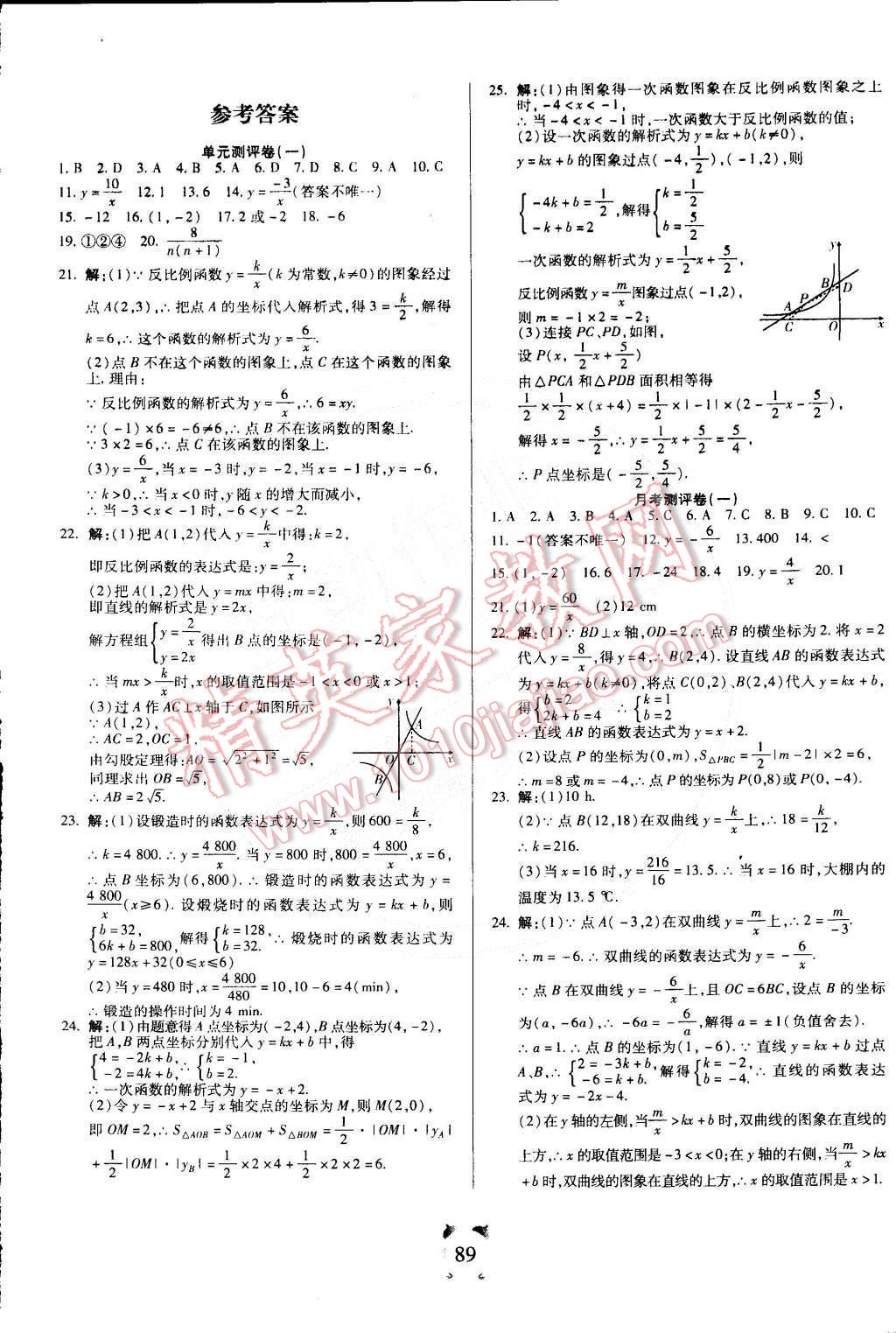 2015年全程优选卷九年级数学下册人教版 第1页