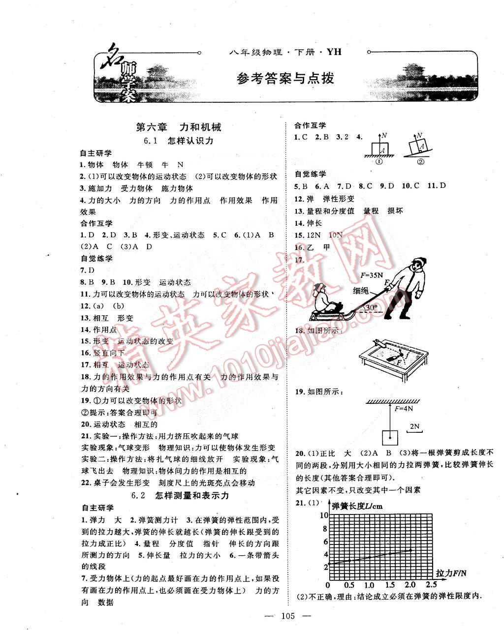 2015年名師學(xué)案八年級物理下冊粵滬版 第1頁