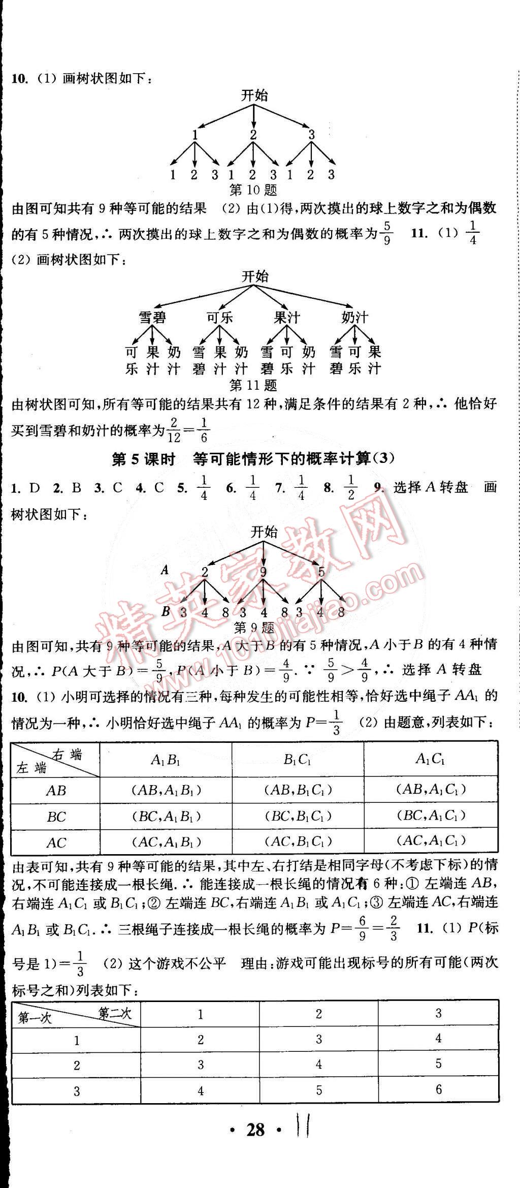 2015年通城學典活頁檢測九年級數(shù)學下冊滬科版 第11頁