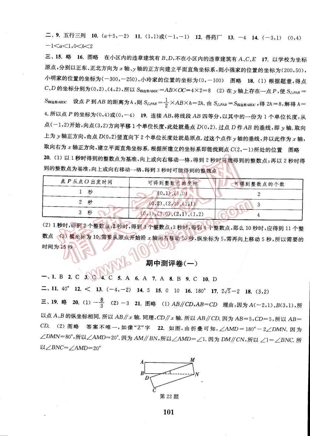 2015年通城學典初中全程測評卷七年級數學下冊人教版 第5頁