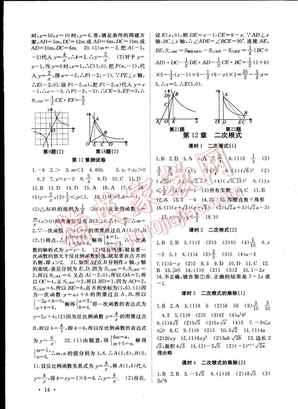 2015年高效精練八年級(jí)數(shù)學(xué)下冊(cè)江蘇版 第14頁(yè)