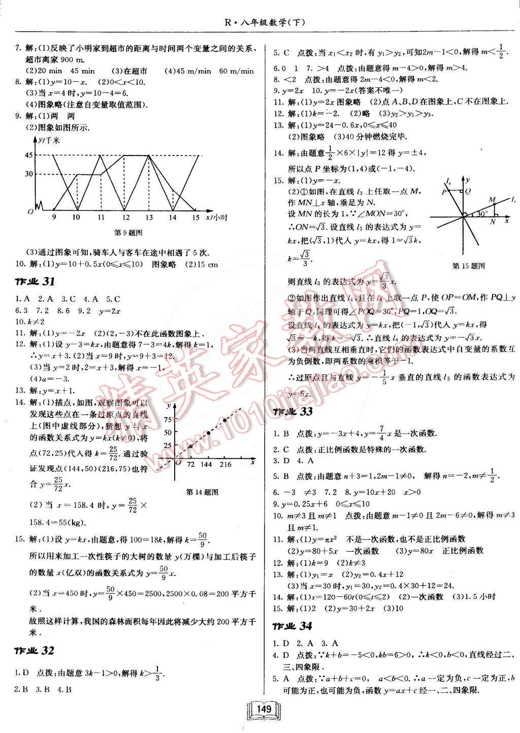 2015年啟東中學(xué)作業(yè)本八年級數(shù)學(xué)下冊人教版 第13頁