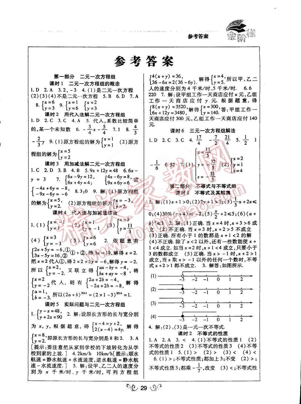 2015年金階梯課課練單元測七年級數(shù)學下冊 第35頁