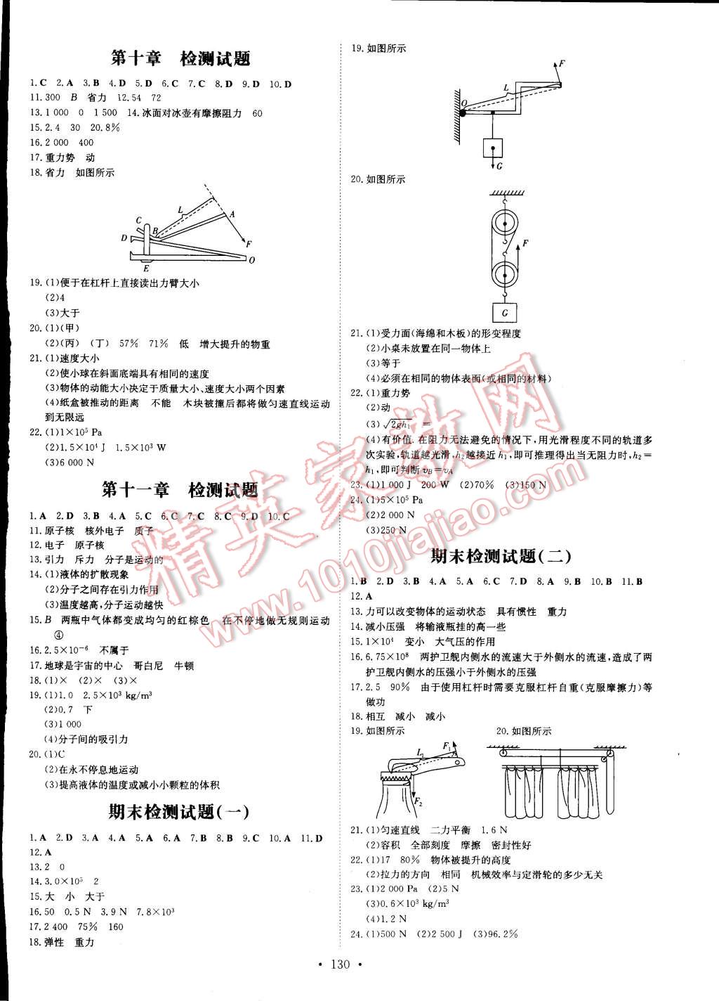 2015年初中同步學(xué)習(xí)導(dǎo)與練導(dǎo)學(xué)探究案八年級物理下冊滬科版 第8頁