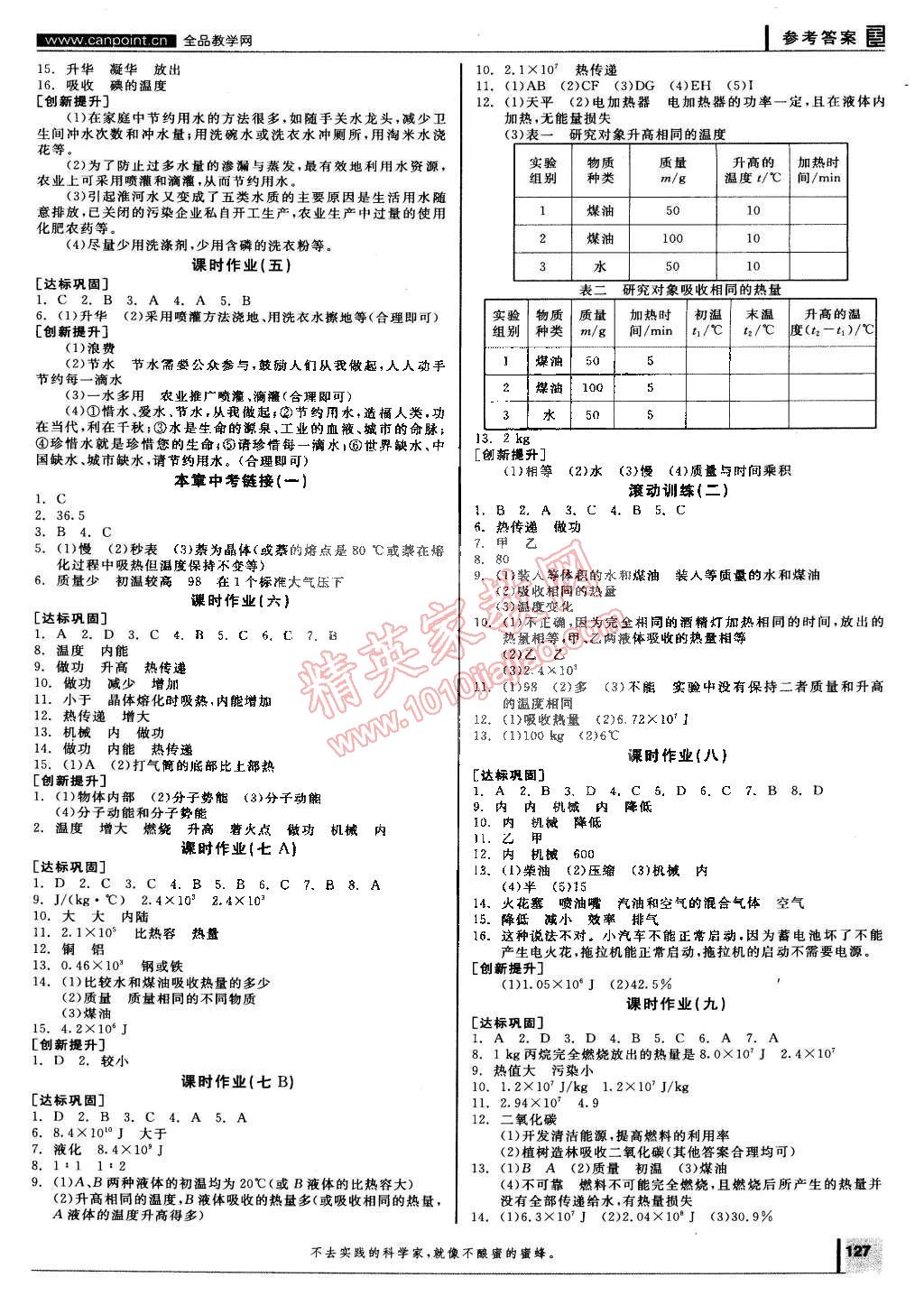 2014年全品學練考九年級物理全一冊滬科版 第7頁