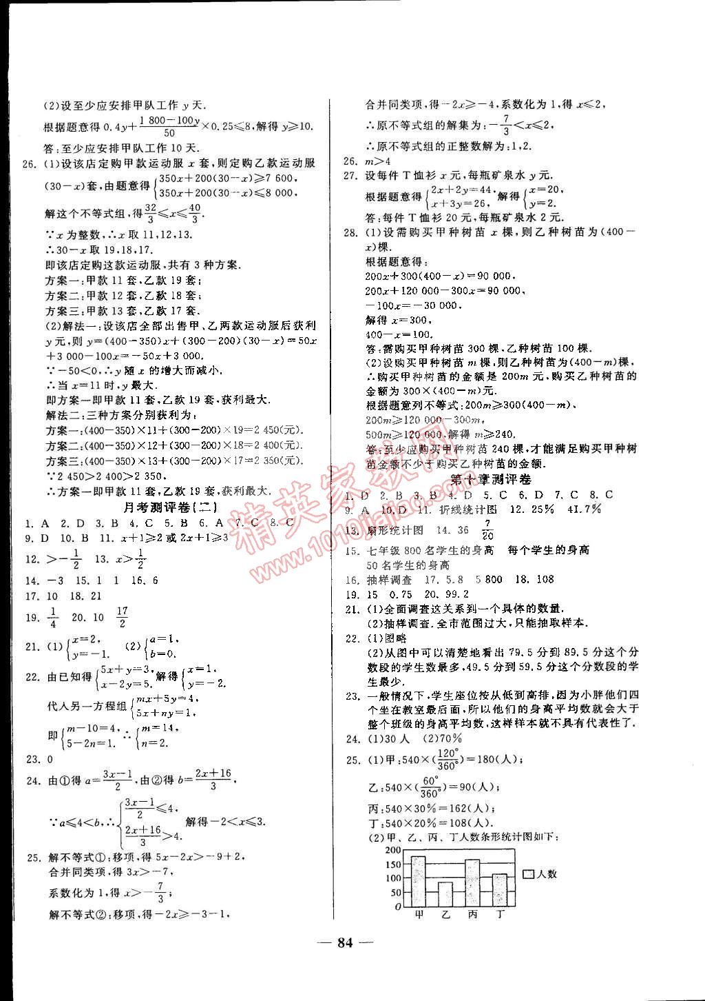 2015年培優(yōu)奪冠金卷名師點(diǎn)撥七年級(jí)數(shù)學(xué)下冊人教版 第4頁