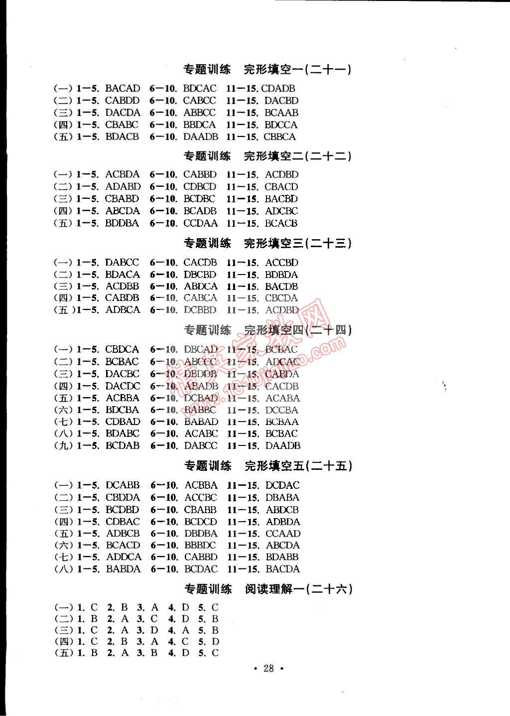 2014年習題e百檢測卷九年級英語全一冊人教版 第28頁