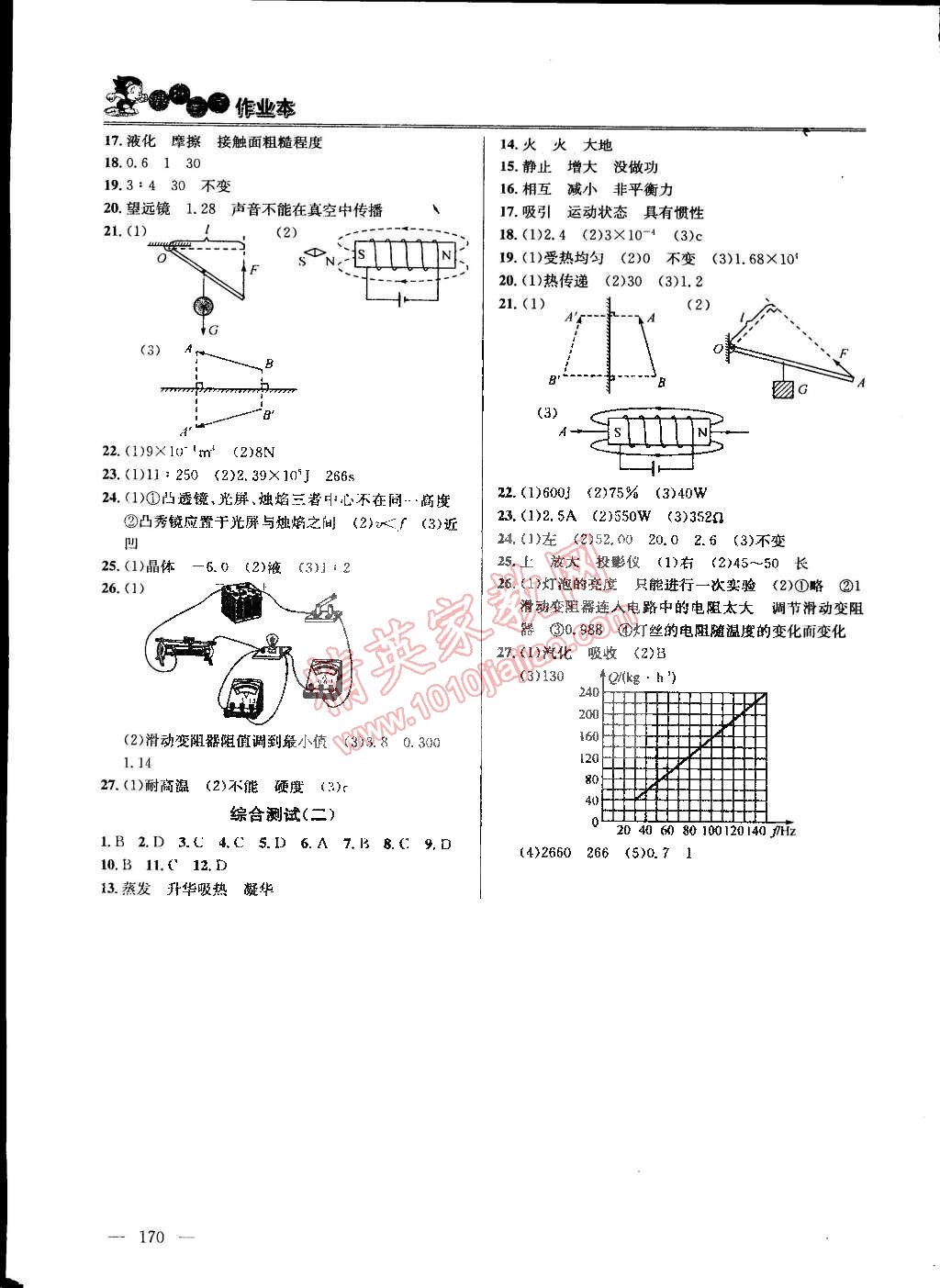 2015年課時學案作業(yè)本九年級物理下冊國標江蘇版 第12頁