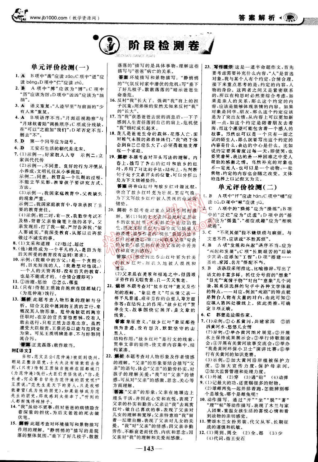 2015年世紀(jì)金榜金榜學(xué)案七年級(jí)語(yǔ)文下冊(cè)人教版 第18頁(yè)