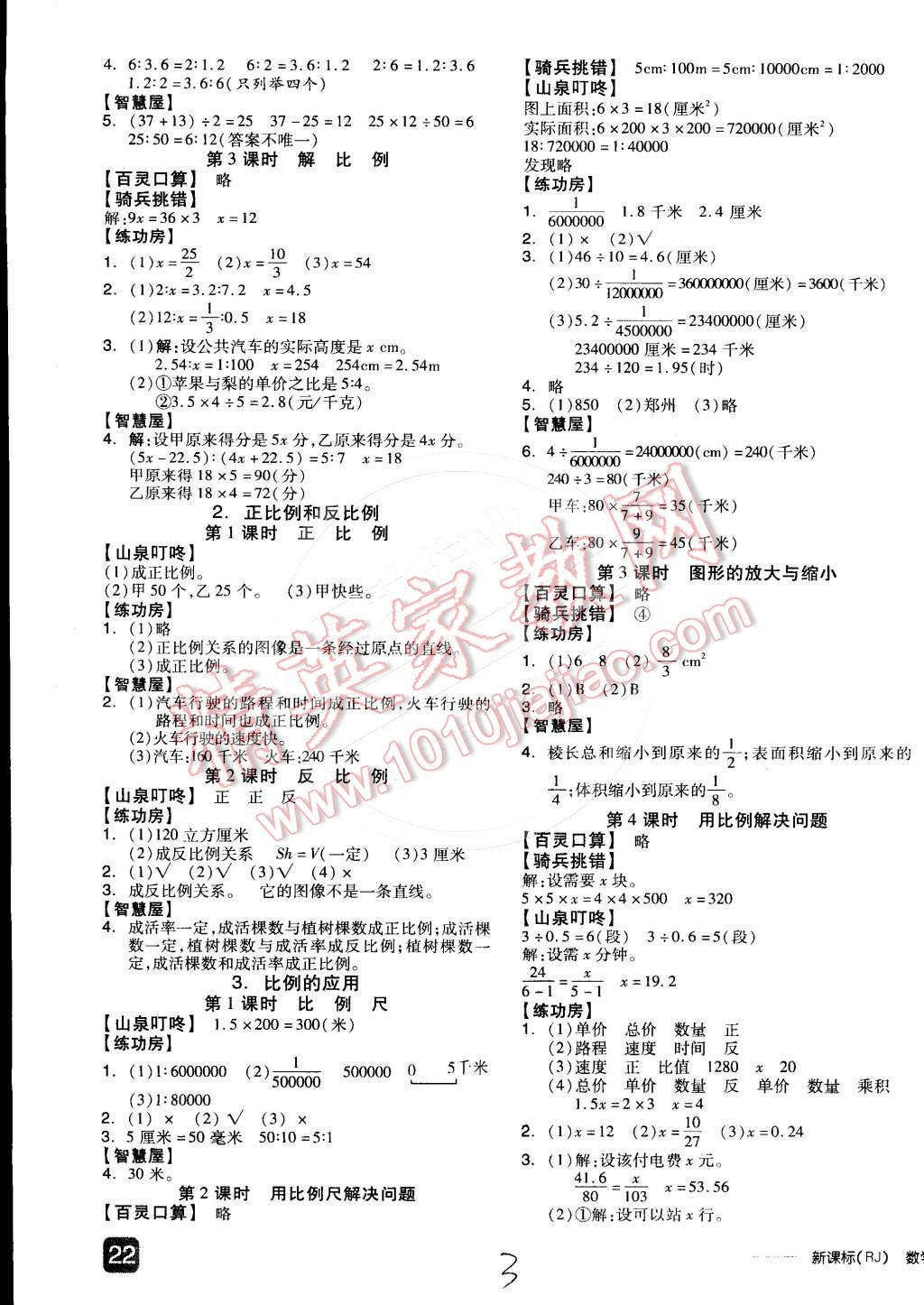 2014年全品學(xué)練考六年級(jí)數(shù)學(xué)下冊(cè)人教版 第8頁(yè)