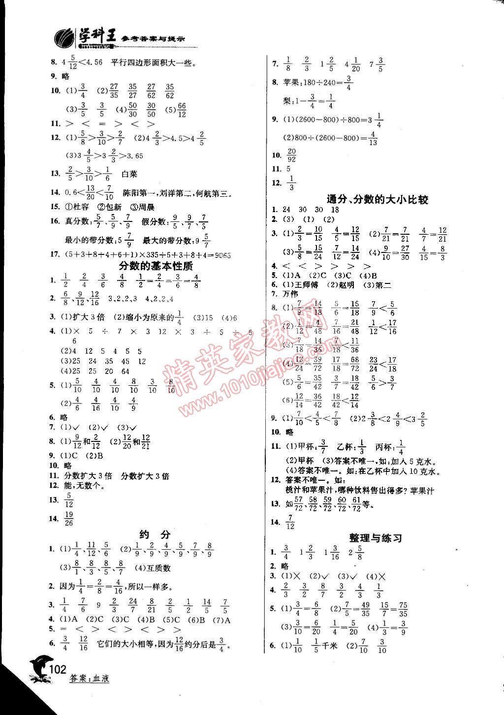 2015年實驗班提優(yōu)訓(xùn)練五年級數(shù)學(xué)下冊江蘇版 第6頁