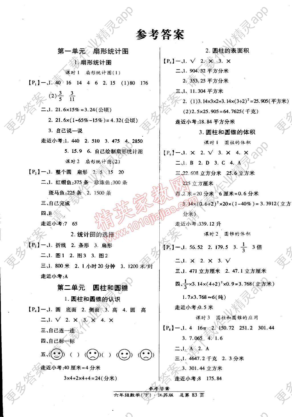 2015年10分钟掌控课堂高效课时通六年级数学
