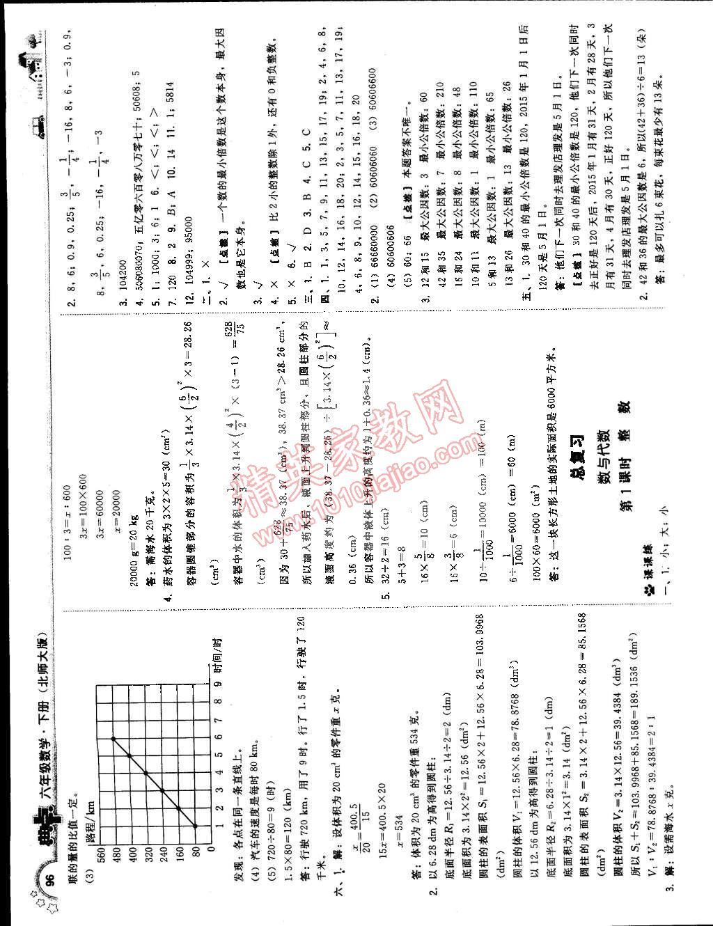 2015年典中點綜合應用創(chuàng)新題六年級數(shù)學下冊北師大版 第14頁