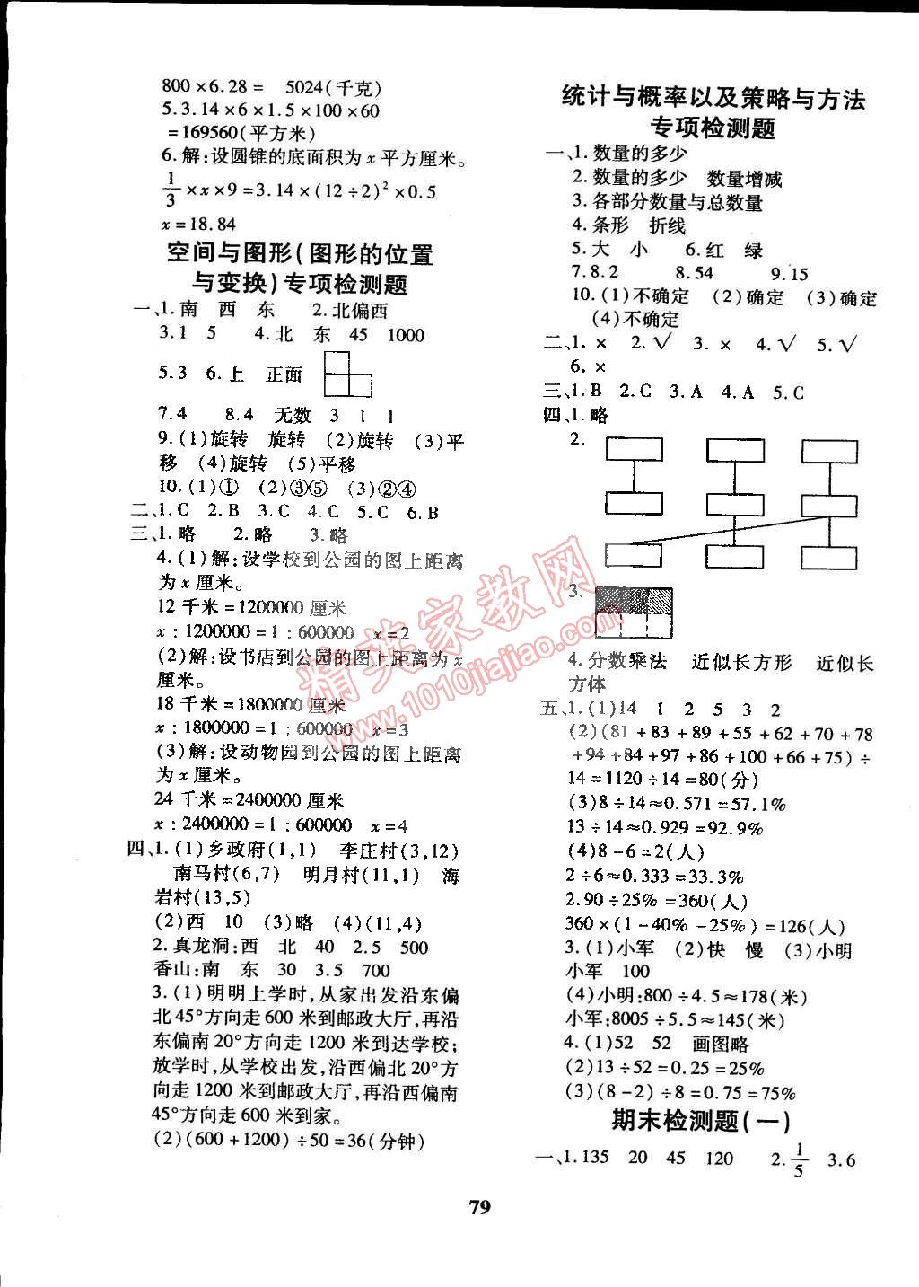 2015年黃岡360°定制密卷六年級(jí)數(shù)學(xué)下冊(cè)青島版 第7頁