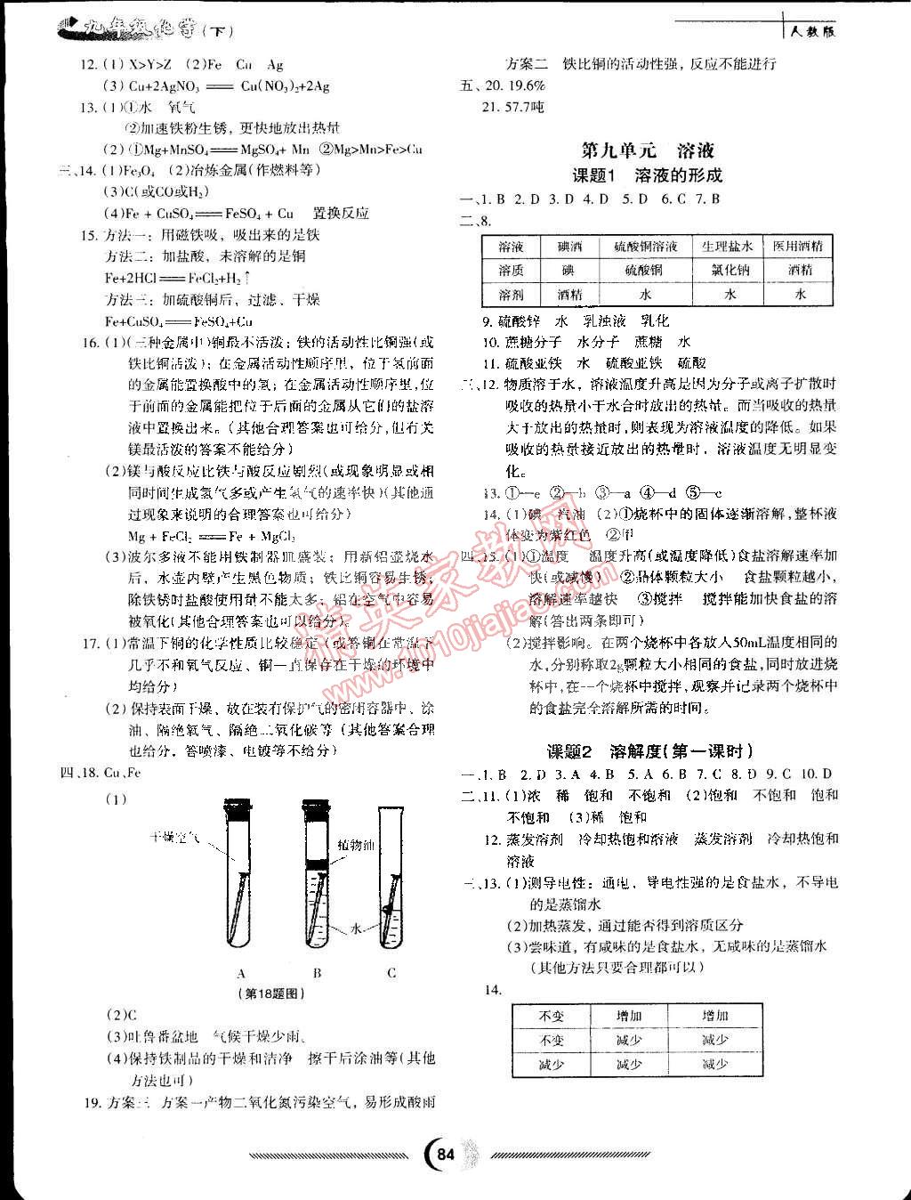 2015年随堂小考九年级化学下册人教版 第2页