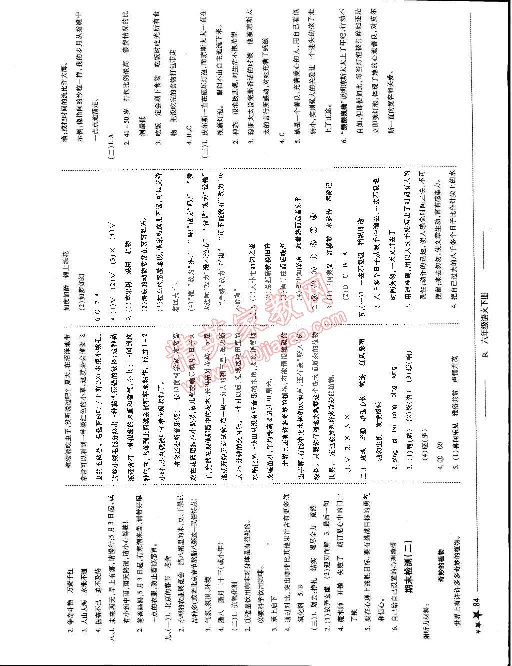 2015年黃岡小狀元作業(yè)本六年級(jí)語(yǔ)文下冊(cè)人教版 第9頁(yè)