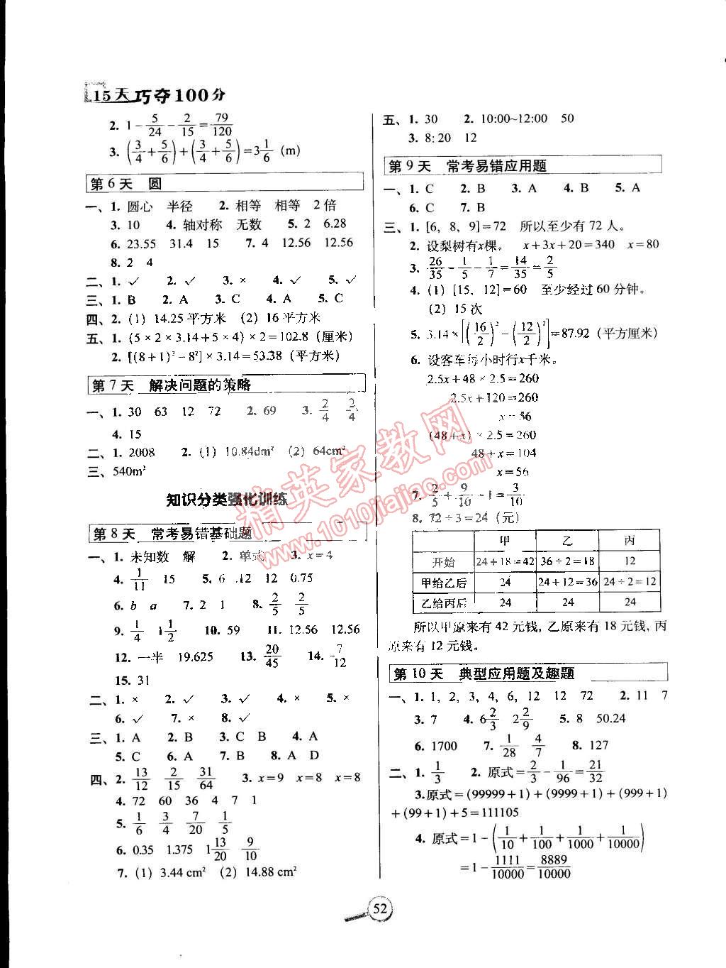 2015年15天巧奪100分五年級(jí)數(shù)學(xué)下冊(cè)江蘇版 第2頁