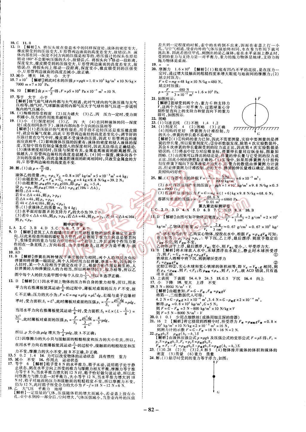 2015年培優(yōu)奪冠金卷名師點(diǎn)撥八年級物理下冊滬科版 第2頁