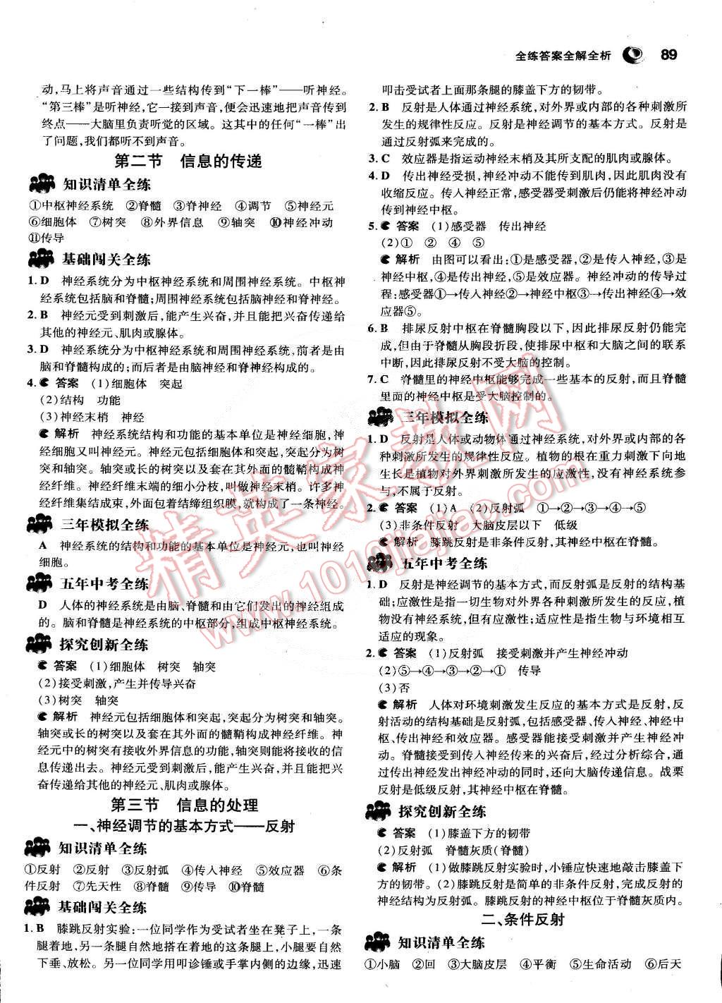 2015年5年中考3年模擬初中生物七年級(jí)下冊(cè)冀少版 第16頁(yè)