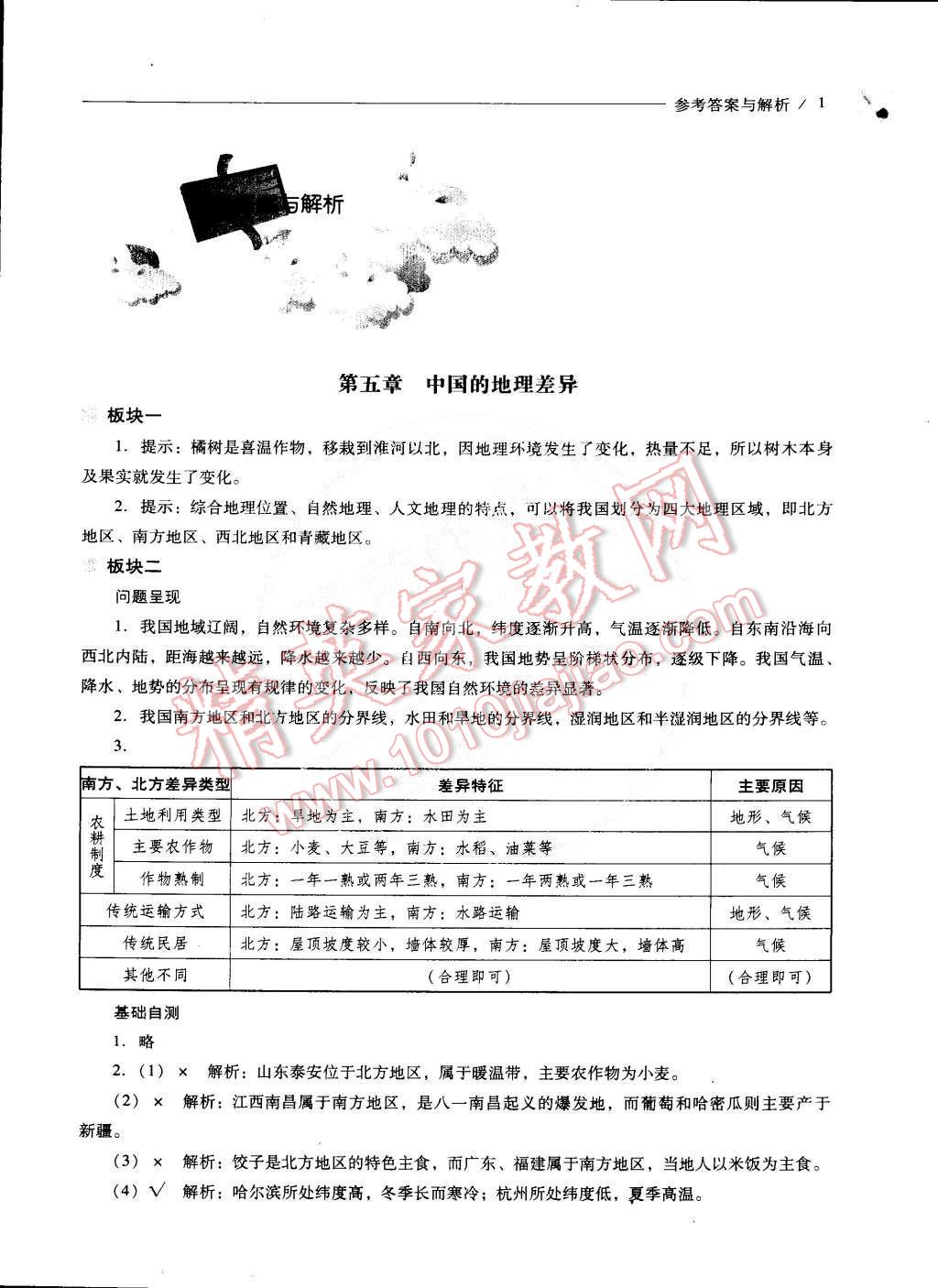 2015年新課程問題解決導(dǎo)學(xué)方案八年級(jí)地理下冊(cè)人教版 第1頁