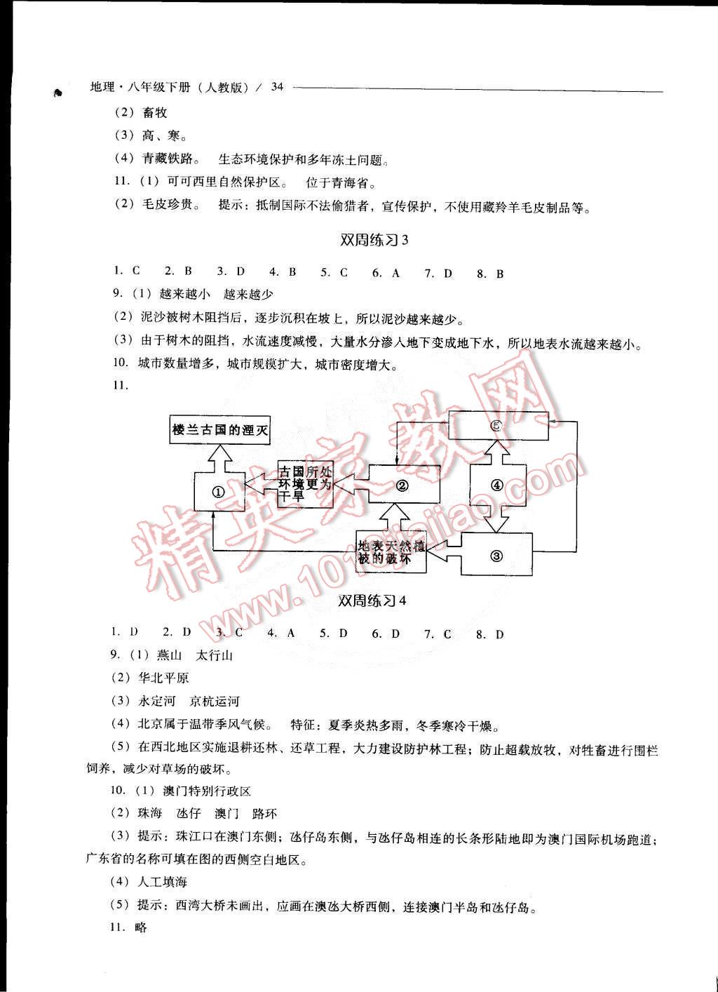 2015年新課程問題解決導(dǎo)學(xué)方案八年級(jí)地理下冊(cè)人教版 第71頁