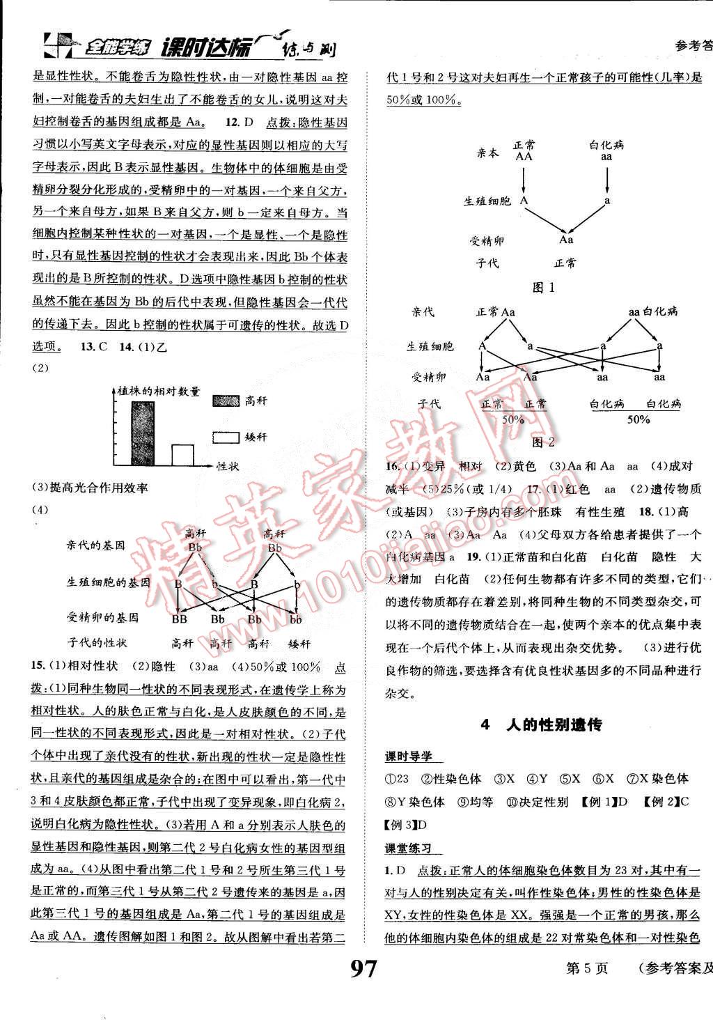 2015年課時(shí)達(dá)標(biāo)練與測(cè)八年級(jí)生物下冊(cè)人教版 第5頁(yè)