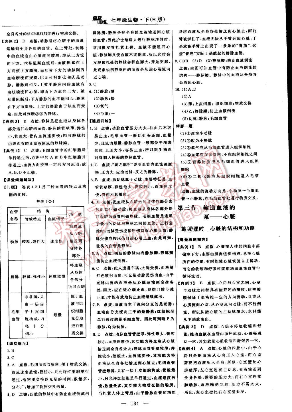 2015年點撥訓練七年級生物下冊人教版 第20頁