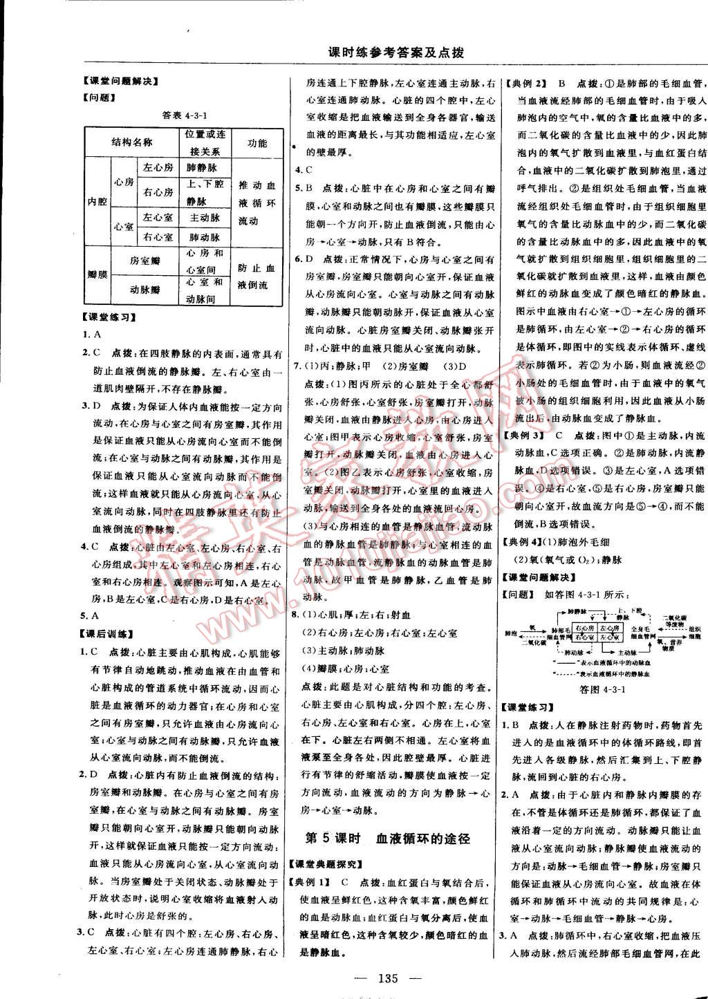 2015年點(diǎn)撥訓(xùn)練七年級(jí)生物下冊人教版 第21頁