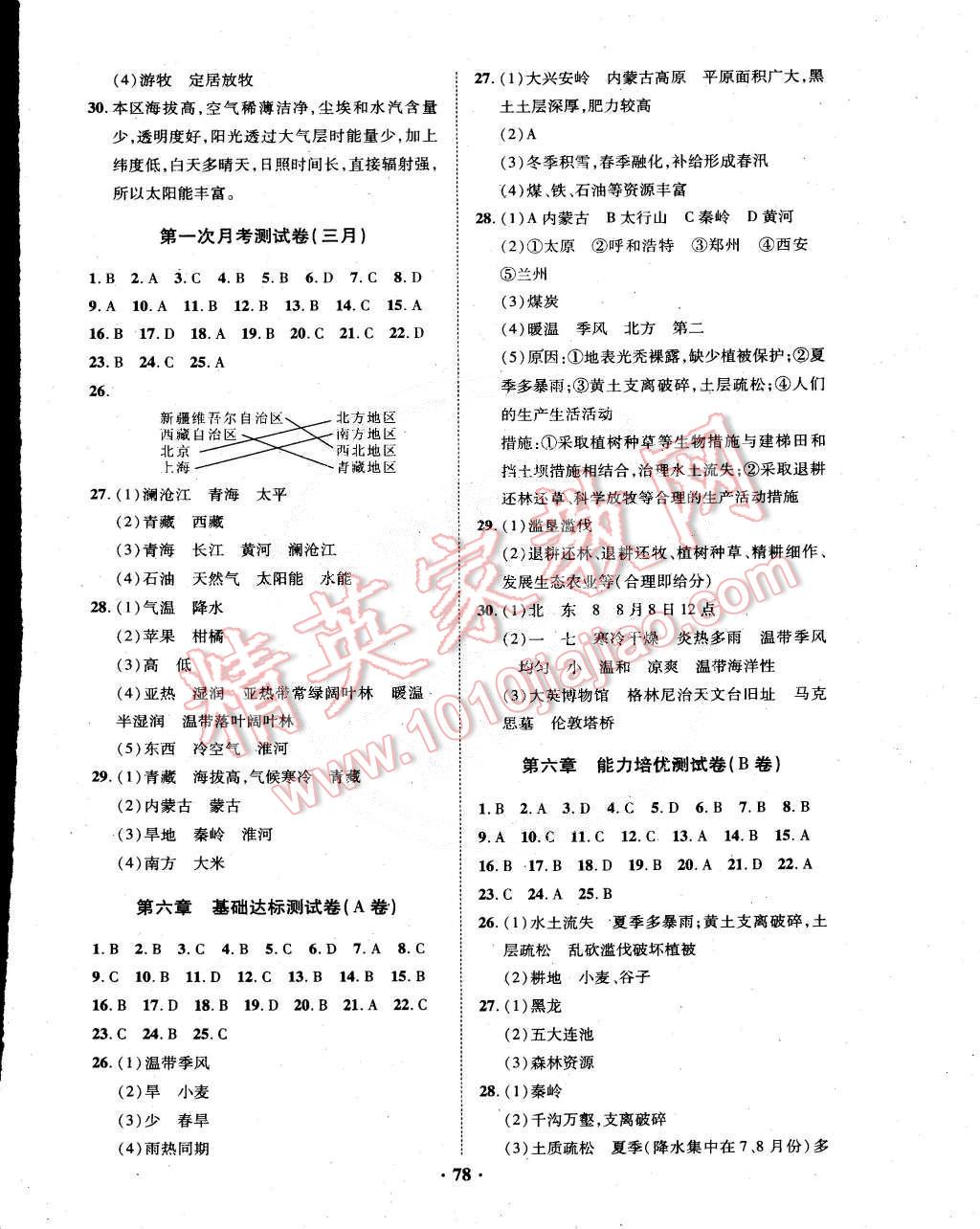 2015年優(yōu)化奪標(biāo)單元測(cè)試卷八年級(jí)地理下冊(cè)人教版 第2頁(yè)