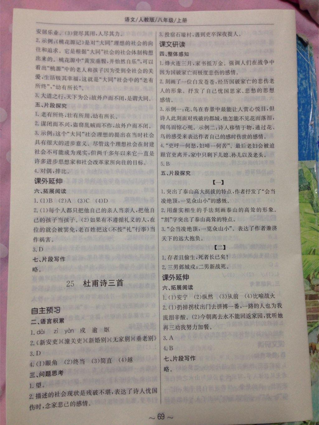 2014年新編基礎(chǔ)訓練八年級語文上冊人教版 第21頁