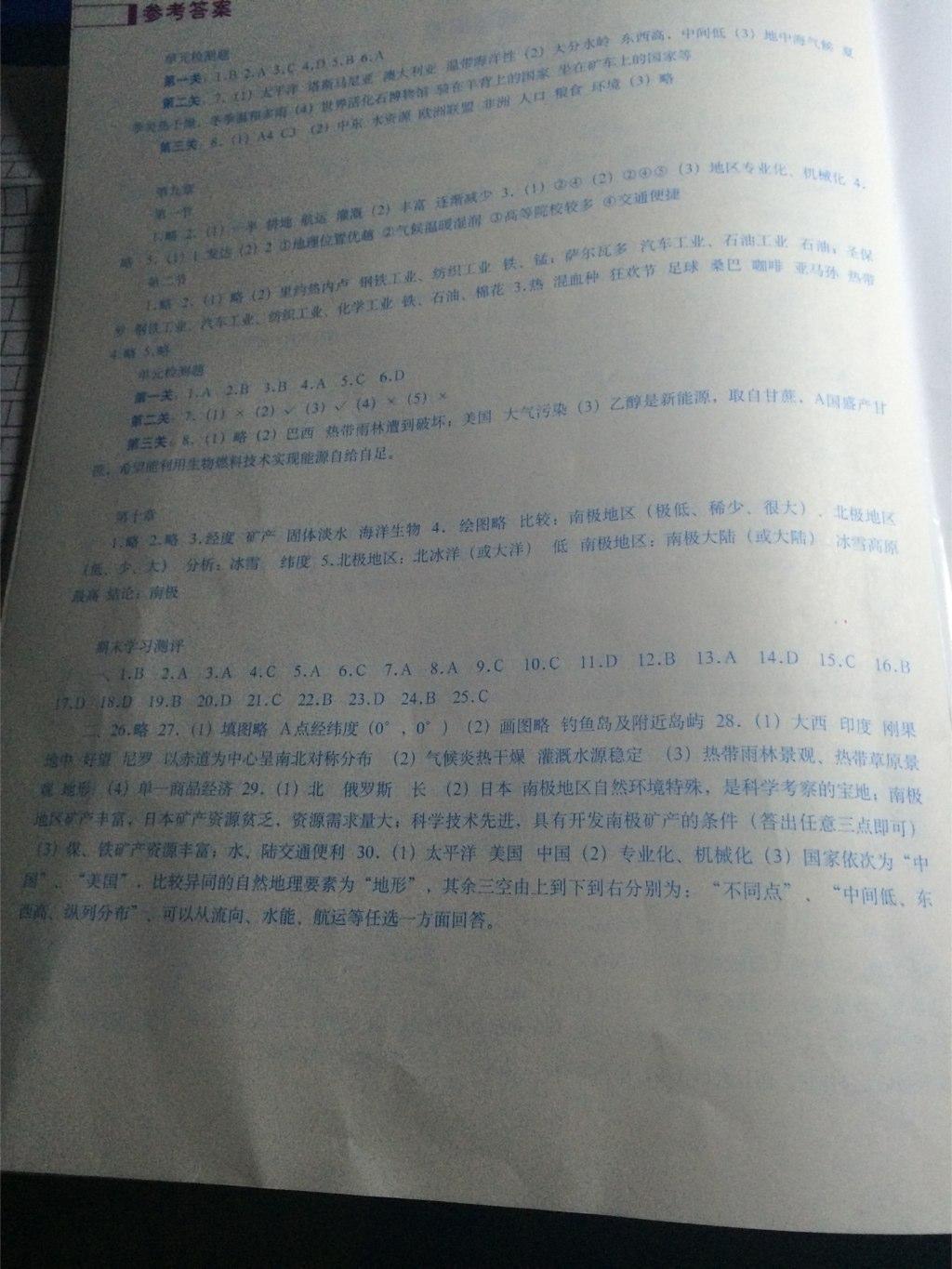 2015年地理填充图册七年级下册人教版 第15页