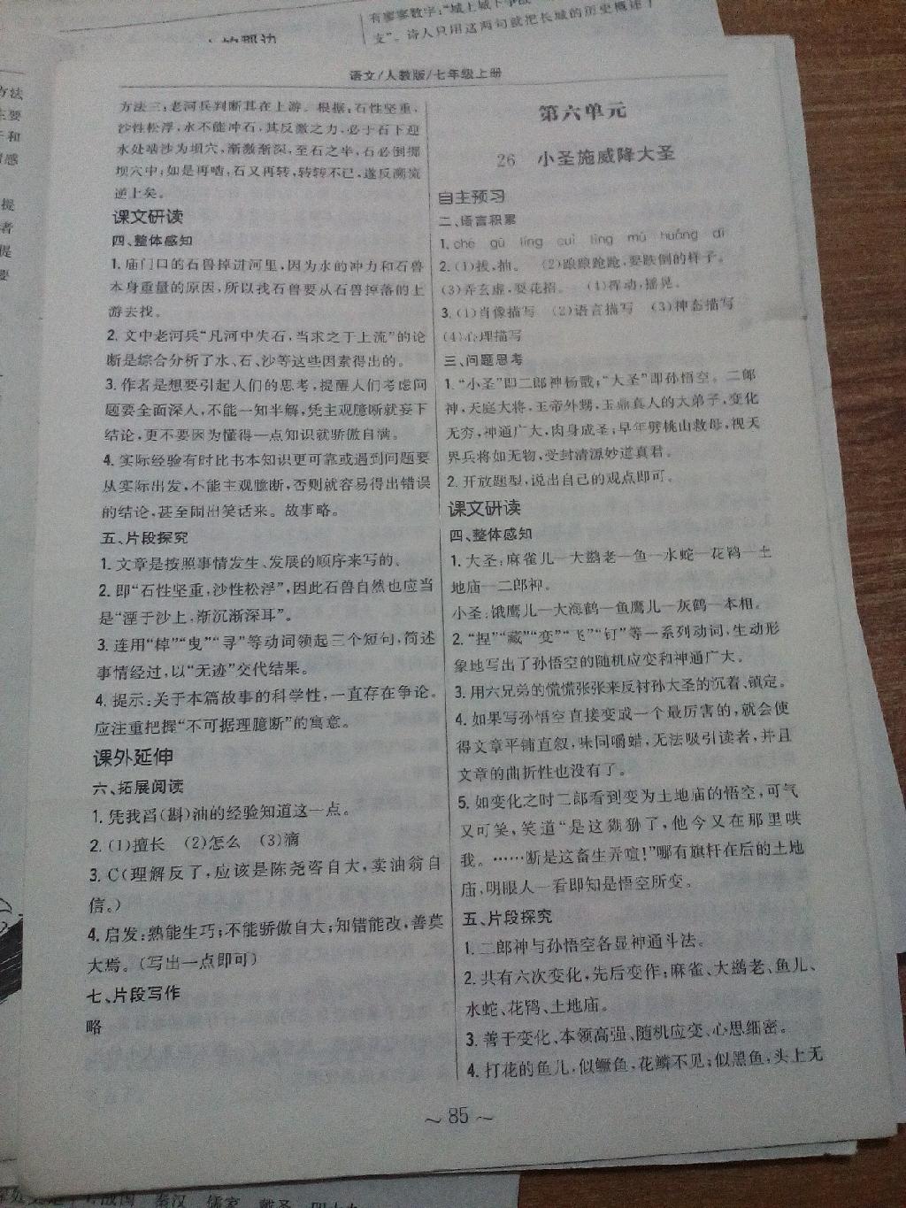 2014年新編基礎(chǔ)訓(xùn)練七年級語文上冊人教版 第25頁