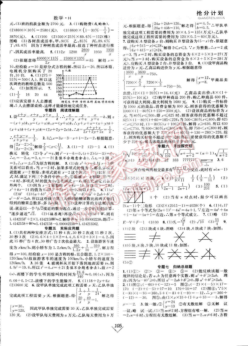 2015年赢在暑假抢分计划七年级数学沪科版 第5页