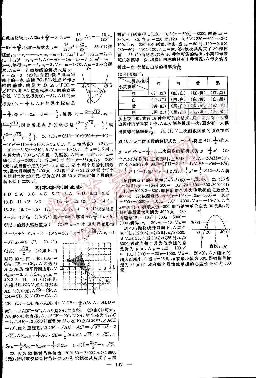 2015年課堂點睛九年級數(shù)學(xué)上冊人教版 第20頁