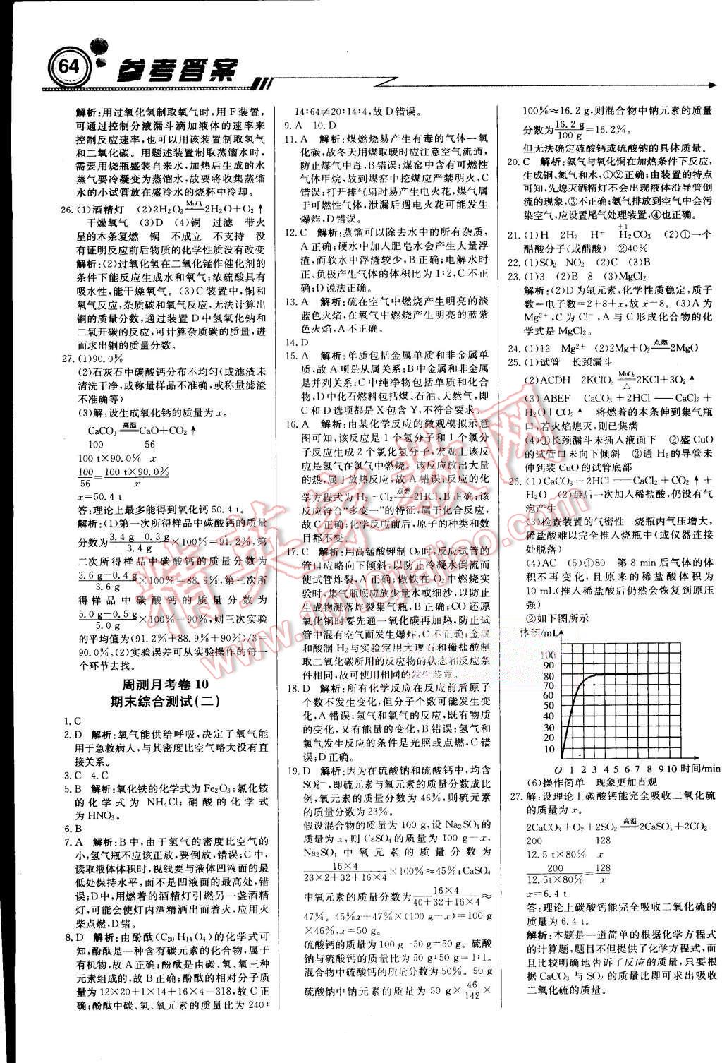 2015年輕巧奪冠周測月考直通中考九年級化學(xué)上冊人教版 第16頁