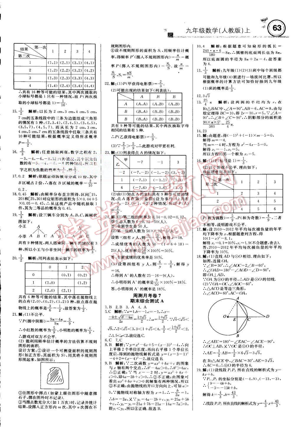 2015年輕巧奪冠周測月考直通中考九年級數(shù)學上冊人教版 第15頁