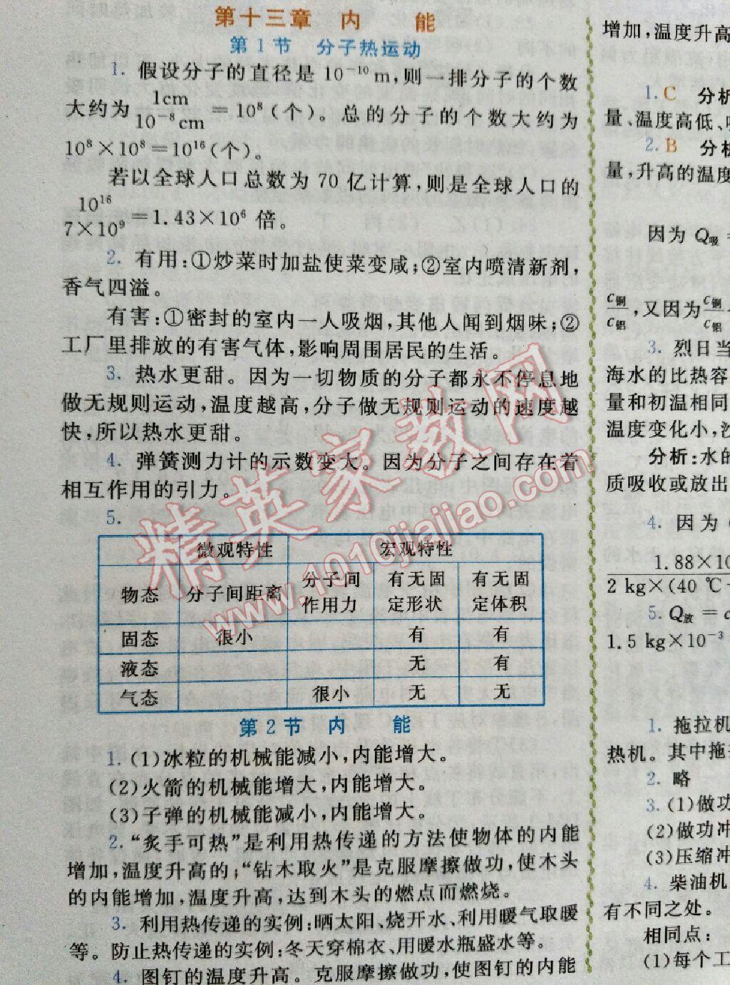 课本人教版九年级物理全一册 第40页