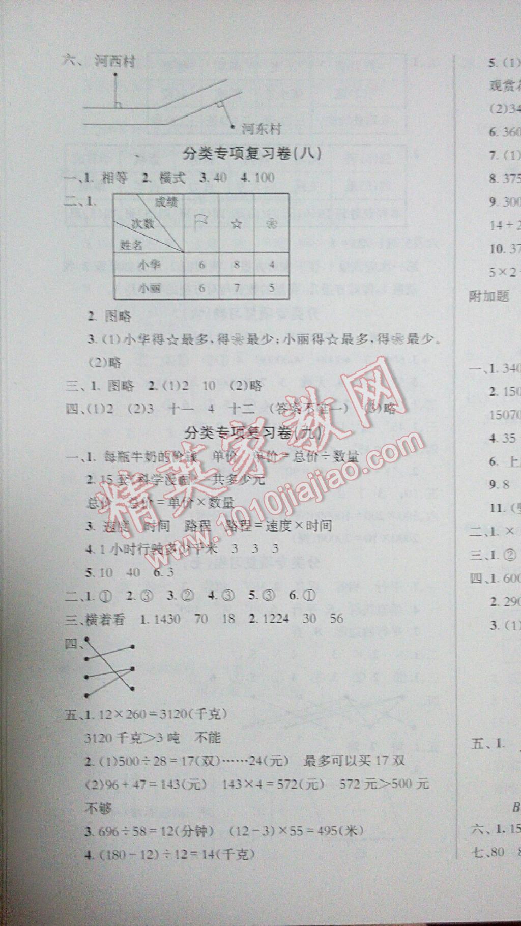 黃岡小狀元達標卷四年級數學上冊人教版 第10頁