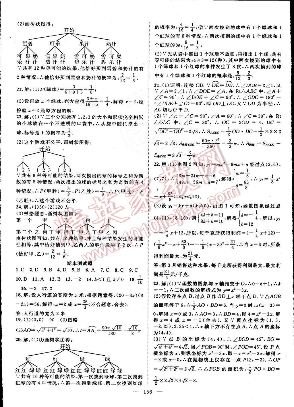 2015年名師學(xué)案九年級數(shù)學(xué)上冊人教版 第20頁