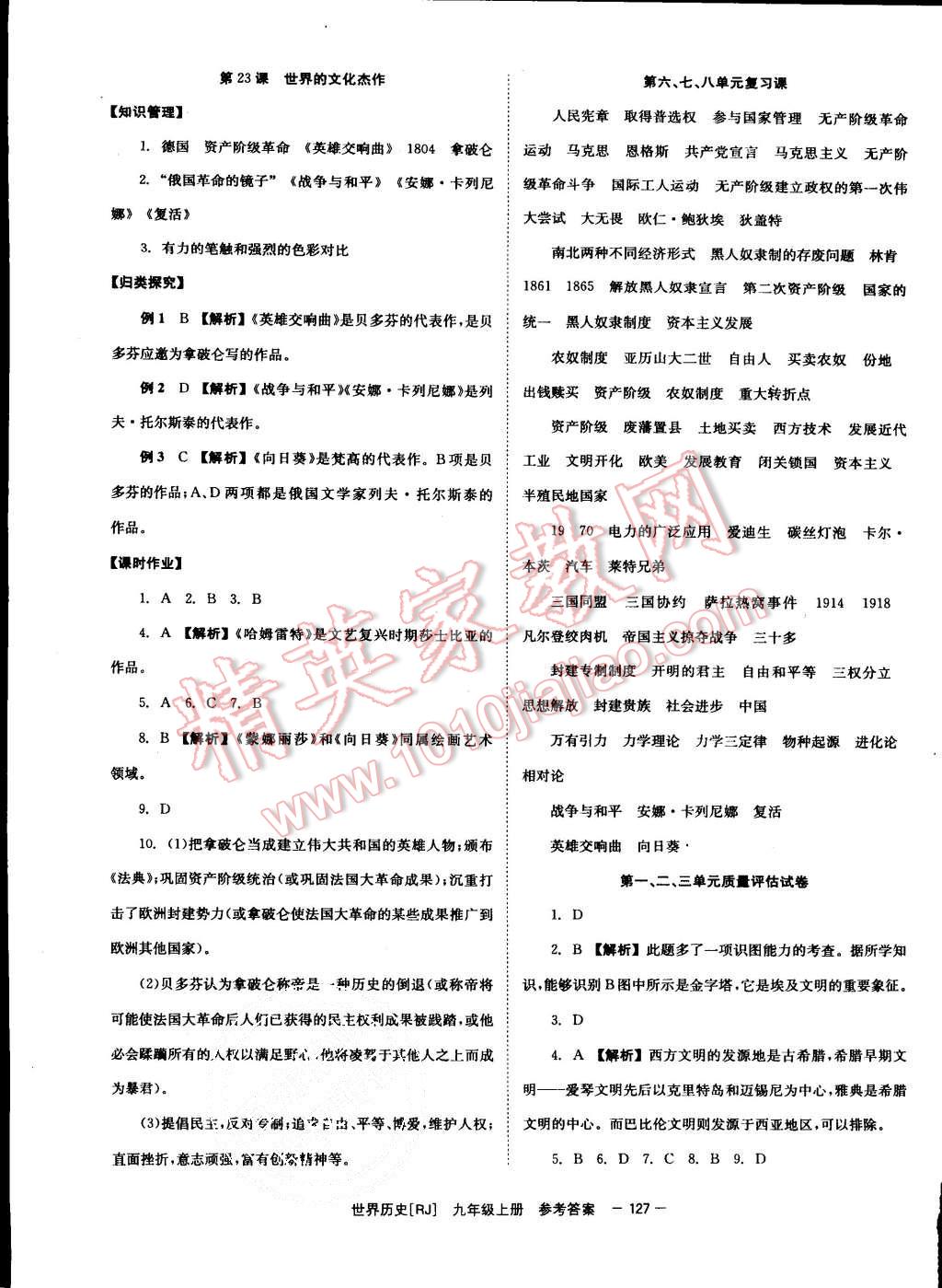 2015年全效學(xué)習(xí)九年級(jí)世界歷史上冊(cè)人教版 第15頁