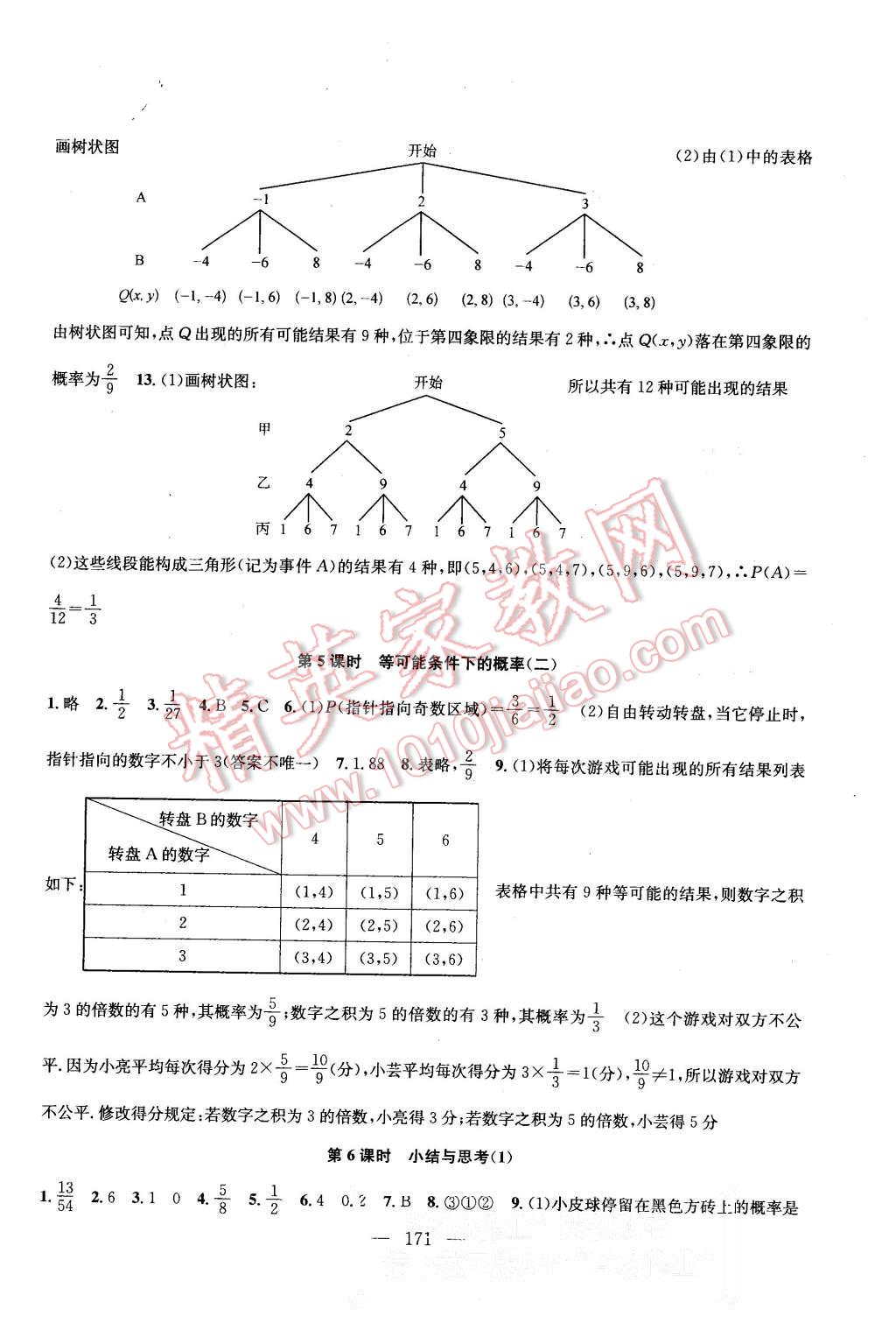 2015年金鑰匙1加1課時作業(yè)加目標檢測九年級數(shù)學上冊國標江蘇版 第17頁