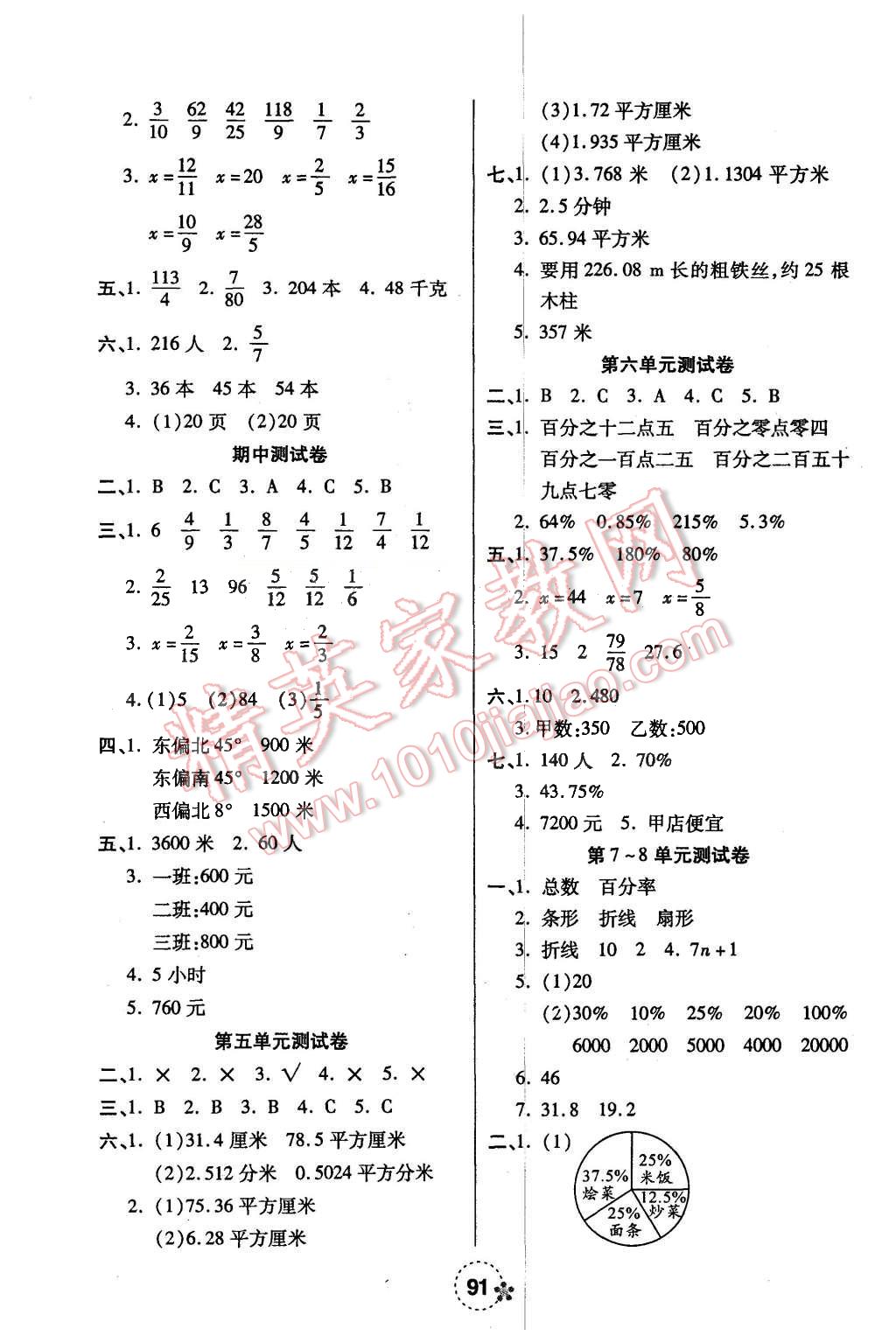 2015年奪冠新課堂六年級(jí)數(shù)學(xué)上冊(cè)人教版 第7頁(yè)