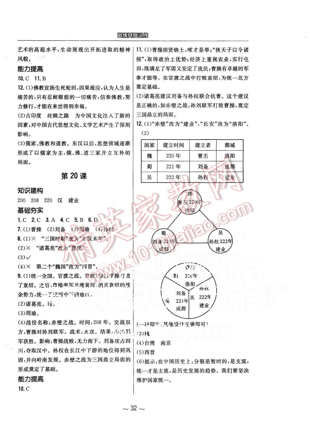 2015年新編基礎(chǔ)訓(xùn)練七年級歷史上冊北師大版安徽教育出版社 第8頁