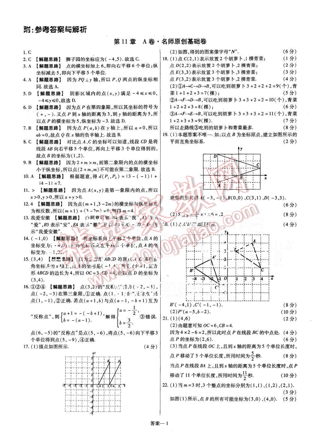 2015年金考卷活頁題選八年級數(shù)學(xué)上冊滬科版 第1頁