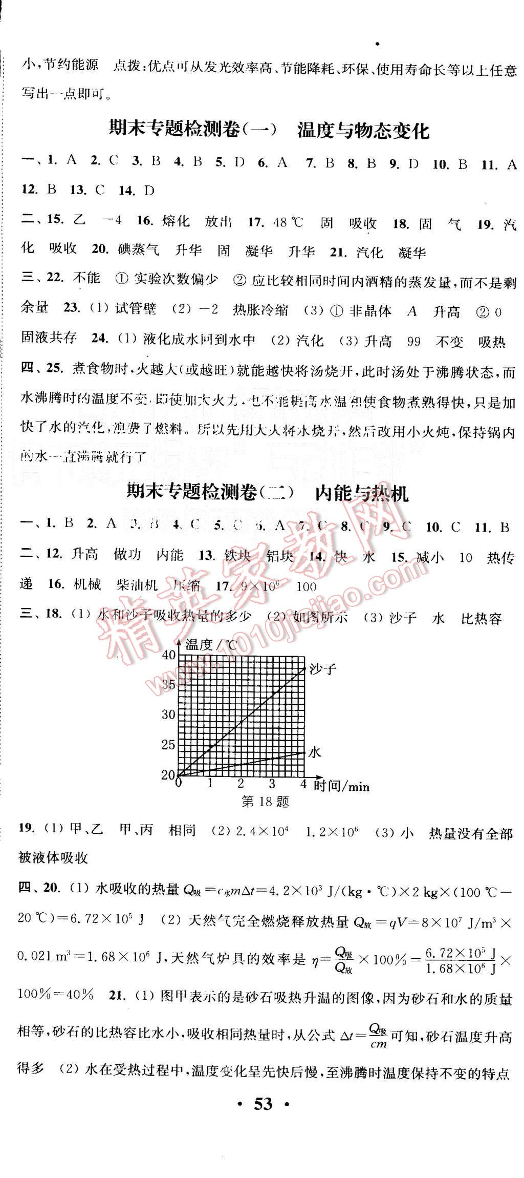 2015年通城學典活頁檢測九年級物理全一冊滬科版 第21頁