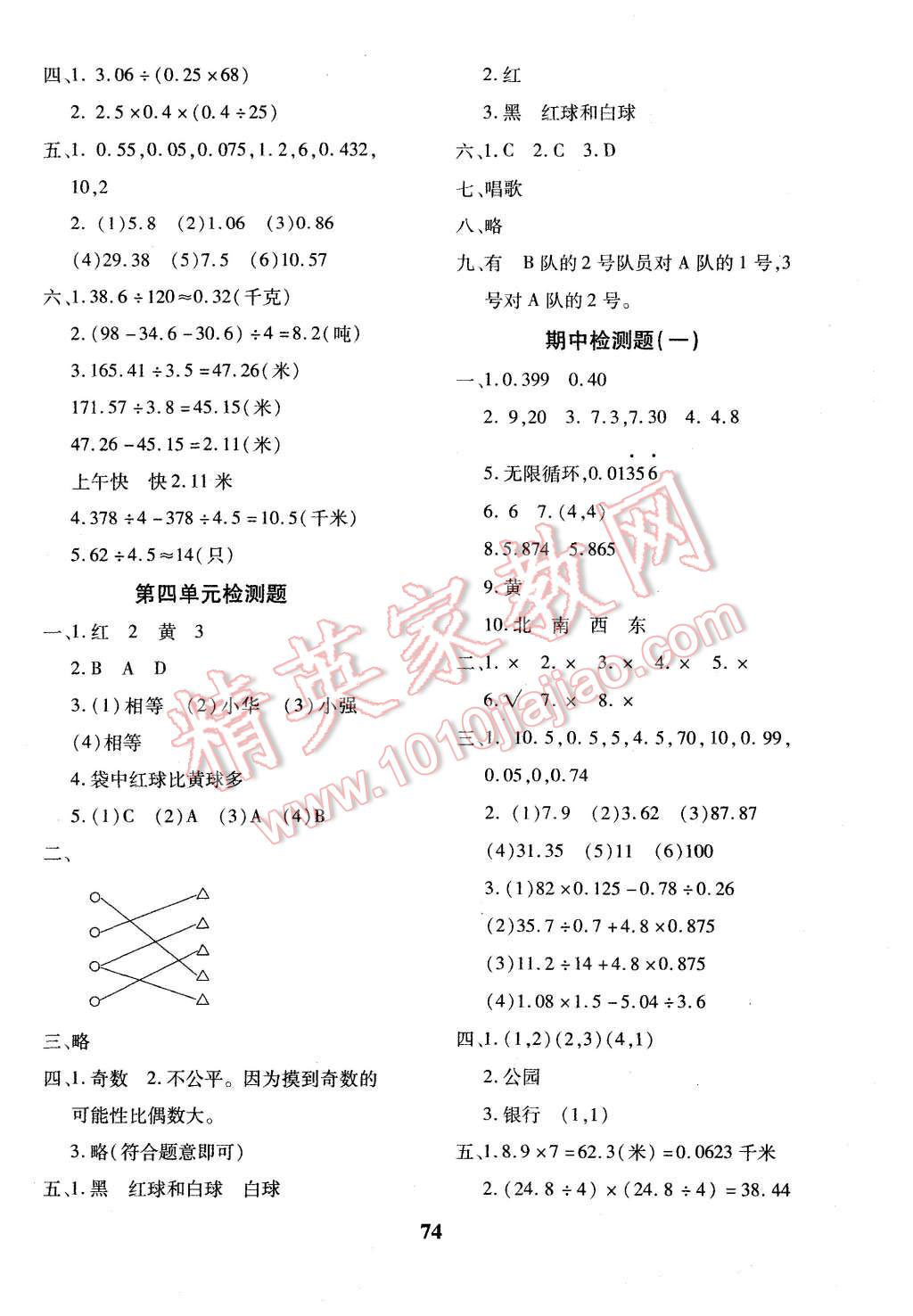 2015年黃岡360度定制密卷五年級(jí)數(shù)學(xué)上冊(cè)人教版 第2頁(yè)